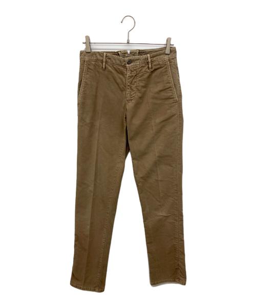 INCOTEX（インコテックス）INCOTEX (インコテックス) ヴィンテージ加工テーパードトラウザーズ　タックパンツ ベージュ サイズ:73.5cm (W29)の古着・服飾アイテム