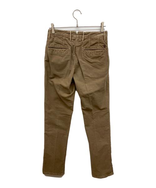 INCOTEX（インコテックス）INCOTEX (インコテックス) ヴィンテージ加工テーパードトラウザーズ　タックパンツ ベージュ サイズ:73.5cm (W29)の古着・服飾アイテム