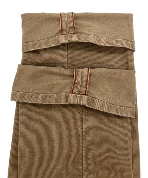 INCOTEX（インコテックス）INCOTEX (インコテックス) ヴィンテージ加工テーパードトラウザーズ　タックパンツ ベージュ サイズ:73.5cm (W29)の古着・服飾アイテム