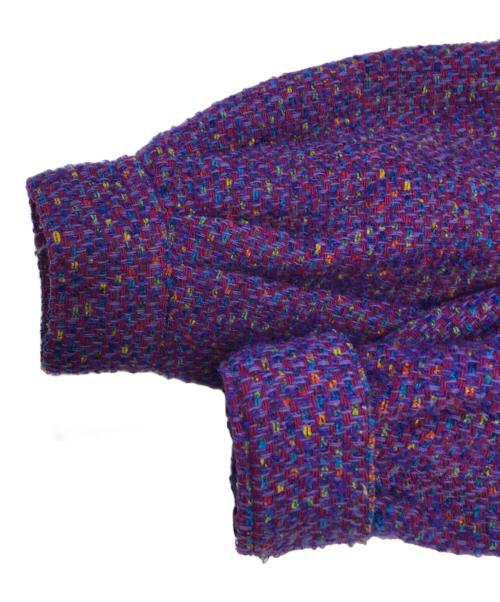 Christian Dior（クリスチャン ディオール）Christian Dior (クリスチャン ディオール) ウールツイードコート パープル サイズ:Mの古着・服飾アイテム