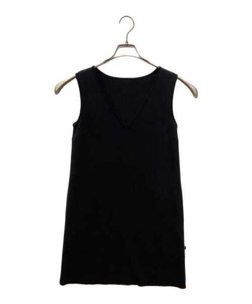 FOXEY（フォクシー）FOXEY (フォクシー) ノースリーブニットワンピース ブラック サイズ:38の古着・服飾アイテム