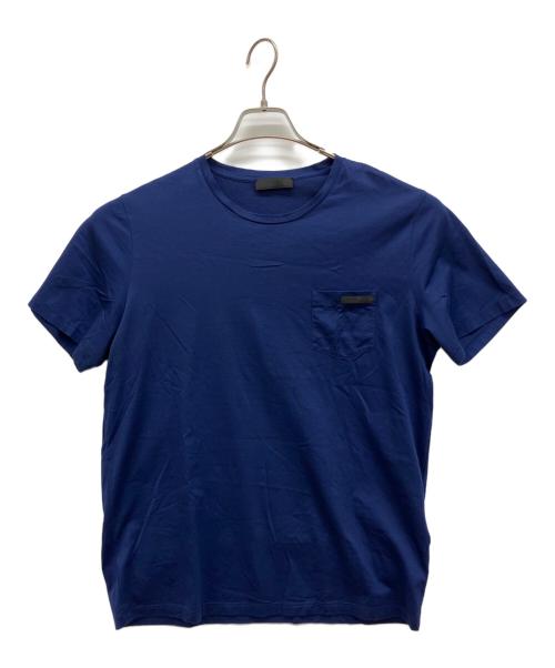 PRADA（プラダ）PRADA (プラダ) ポケットTシャツ ネイビー サイズ:Ｌの古着・服飾アイテム