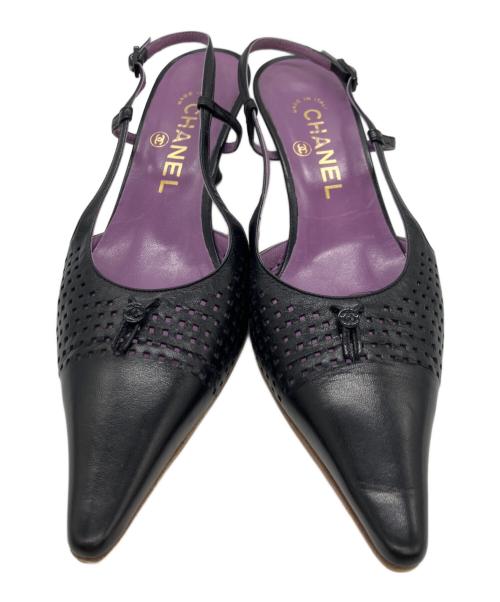 CHANEL（シャネル）CHANEL (シャネル) ココマークストラップサンダル ブラック サイズ:36の古着・服飾アイテム