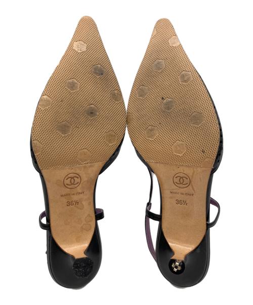 CHANEL（シャネル）CHANEL (シャネル) ココマークストラップサンダル ブラック サイズ:36の古着・服飾アイテム