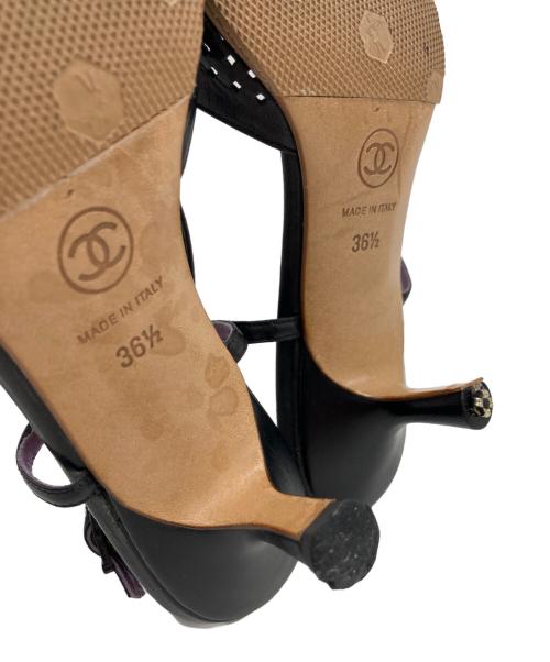 CHANEL（シャネル）CHANEL (シャネル) ココマークストラップサンダル ブラック サイズ:36の古着・服飾アイテム