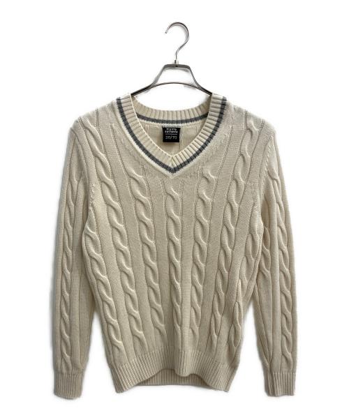 30/70 trenta settanta（トレンタセッタンタ）30/70 trenta settanta (トレンタセッタンタ) Vネックセーター アイボリー サイズ:44の古着・服飾アイテム