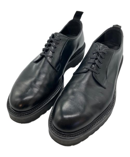 W.H（ダブルエイチ）W.H (ダブルエイチ) プレーントゥシューズ ブラック サイズ:8の古着・服飾アイテム