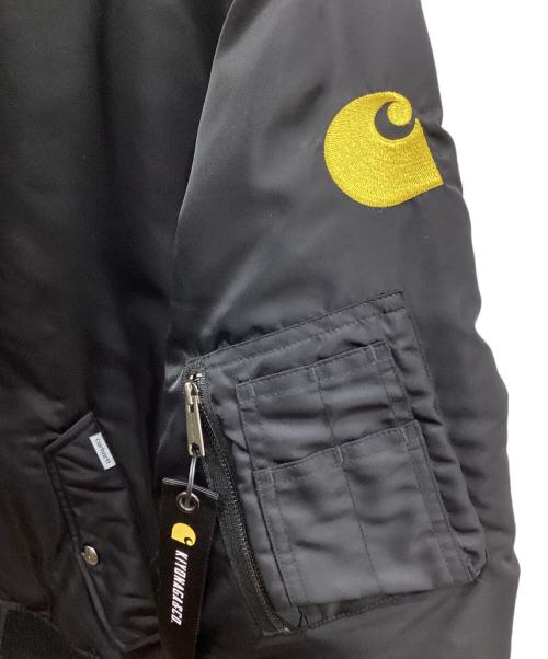 Carhartt WIP（カーハート ワークインプログレス）Carhartt WIP (カーハート ワークインプログレス) KIYONAGA&CO. (キヨナガ＆コー) ボンバージャケット ブラック サイズ:Mの古着・服飾アイテム