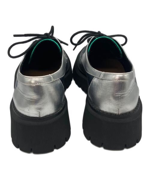 GEMMA LINN（ジェマ リン）GEMMA LINN (ジェマ リン) ボリュームソールレースアップシューズ グリーン×シルバー サイズ:36の古着・服飾アイテム