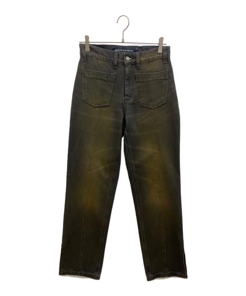 MOWALOLA（モワローラ）MOWALOLA (モワローラ) デニムパンツ　コーティングパンツ ブラック サイズ:28の古着・服飾アイテム