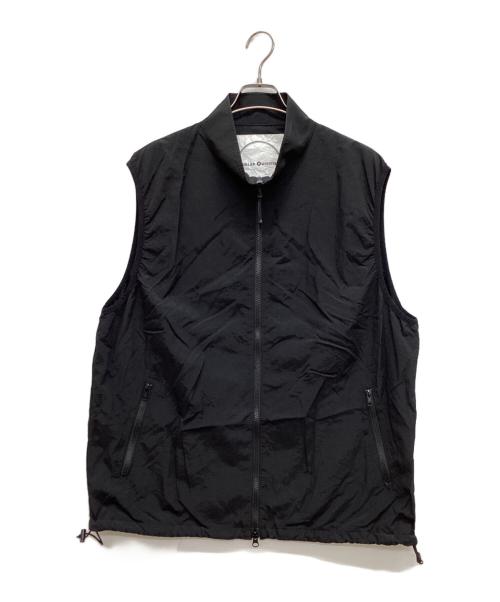 BURLAP OUTFITTER（バーラップアウトフィッター）BURLAP OUTFITTER (バーラップアウトフィッター) URBAN RESEARCH DOORS (アーバンリサーチドアーズ) SupplexNylon VEST　ナイロンベスト　テックベスト ブラック サイズ:Lの古着・服飾アイテム