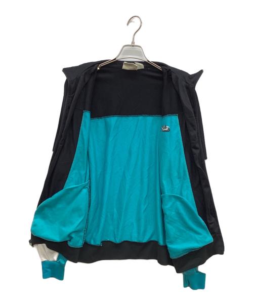 NIKE（ナイキ）NIKE (ナイキ) 90's ロゴ刺繍　フルジップトラックジャケット ブラック×ブルー サイズ:Lの古着・服飾アイテム