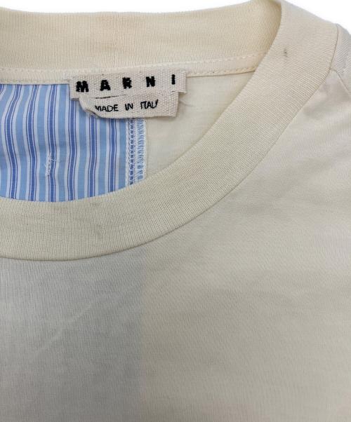 MARNI（マルニ）MARNI (マルニ) ストライプスリーブ切替カットソー ブルー サイズ:46の古着・服飾アイテム