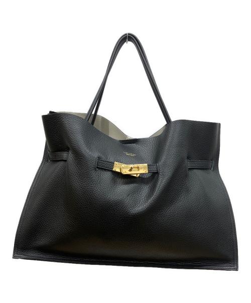 VIOLAd'ORO（ヴィオラドーロ）VIOLAd'ORO (ヴィオラドーロ) イタリアンWフェイスレザートートバッグ ブラックの古着・服飾アイテム