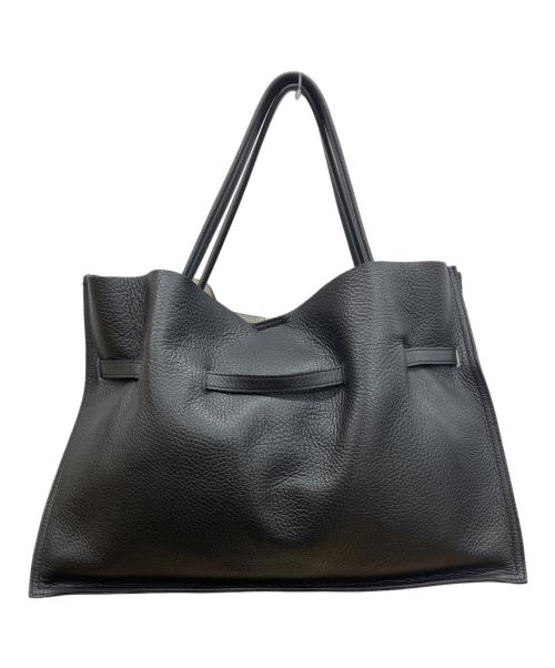 VIOLAd'ORO（ヴィオラドーロ）VIOLAd'ORO (ヴィオラドーロ) イタリアンWフェイスレザートートバッグ ブラックの古着・服飾アイテム