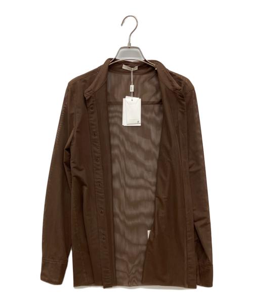 CLANE（クラネ）CLANE (クラネ) LAYERED SHEER SHIRTS　レイヤード シアー シャツズ ブラウン サイズ:1 未使用品の古着・服飾アイテム