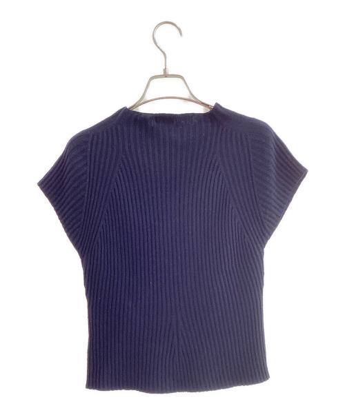 the Barnnet（ザ バーネット）the Barnnet (ザ バーネット) Lotus Cap Sleeve Knit Top ネイビー サイズ:表記なしの古着・服飾アイテム