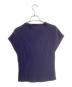 the Barnnet (ザ バーネット) Lotus Cap Sleeve Knit Top ネイビー サイズ:表記なし：6000円