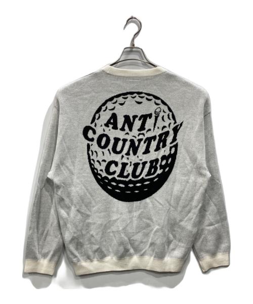 ANTI COUNTRY CLUB（アンタイ カントリー クラブ）ANTI COUNTRY CLUB (アンタイ カントリー クラブ) FIRST LOGO KNITWEAR ホワイト サイズ:XLの古着・服飾アイテム