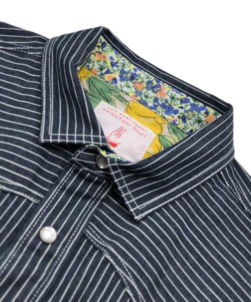 KAWATANI SHIRT（カワタニシャツ）KAWATANI SHIRT (カワタニシャツ) Tulip field シャツワンピース インディゴ サイズ:Mの古着・服飾アイテム