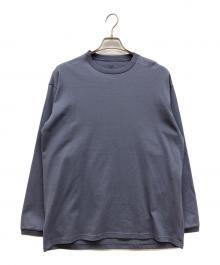 STEVEN ALAN（スティーブンアラン）の古着「オーガニックコットン ロングスリーブ Tシャツ　クルーネックカットソー」｜ブルー