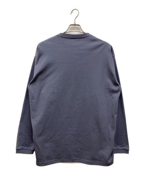STEVEN ALAN（スティーブンアラン）STEVEN ALAN (スティーブンアラン) オーガニックコットン ロングスリーブ Tシャツ　クルーネックカットソー ブルー サイズ:Ｓの古着・服飾アイテム