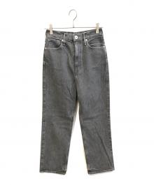 upper hights（アッパーハイツ）の古着「ハイライズストレートデニム 18B207102BCA」｜ブラックコーティング