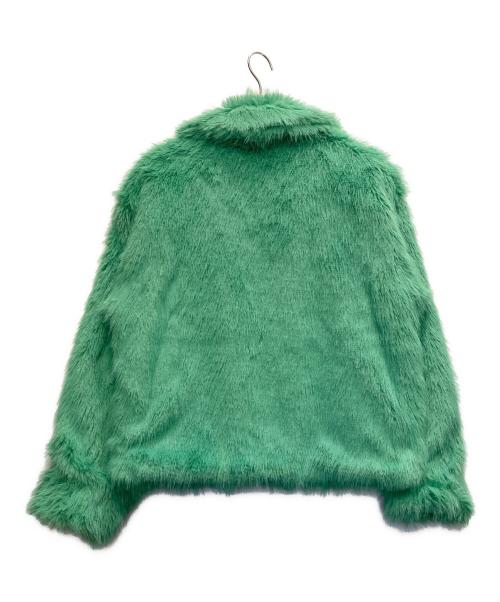 UGG（アグ）UGG (アグ) 裏地ロゴフェイクファーコート グリーン サイズ:Lの古着・服飾アイテム