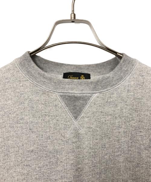 DRAWER（ドゥロワー）Drawer (ドゥロワー) コットン吊り裏毛クルーネックスウェット ライトグレー サイズ:2の古着・服飾アイテム