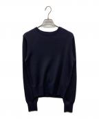 hauntハウント）の古着「グリッタープルオーバーニット クルーネックラメニット」｜ネイビー