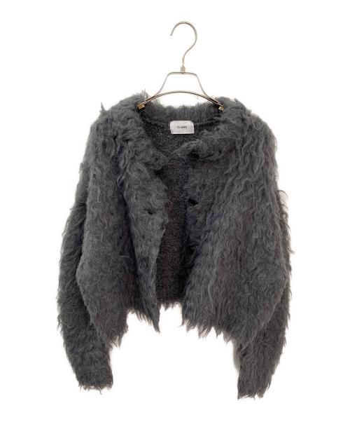 CLANE（クラネ）CLANE (クラネ) シャギーショートニットカーディガン グレー サイズ:2の古着・服飾アイテム