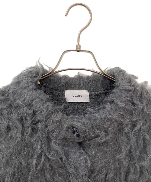 CLANE（クラネ）CLANE (クラネ) シャギーショートニットカーディガン グレー サイズ:2の古着・服飾アイテム