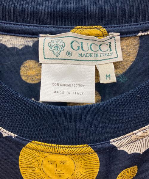 GUCCI（グッチ）GUCCI (グッチ) 太陽神Tシャツ ネイビー サイズ:Mの古着・服飾アイテム