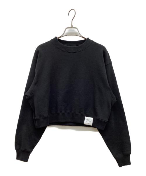 HYKE（ハイク）HYKE (ハイク) CROPPED SWEAT SHIRT ブラック サイズ:1の古着・服飾アイテム