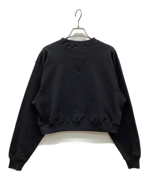 HYKE（ハイク）HYKE (ハイク) CROPPED SWEAT SHIRT ブラック サイズ:1の古着・服飾アイテム