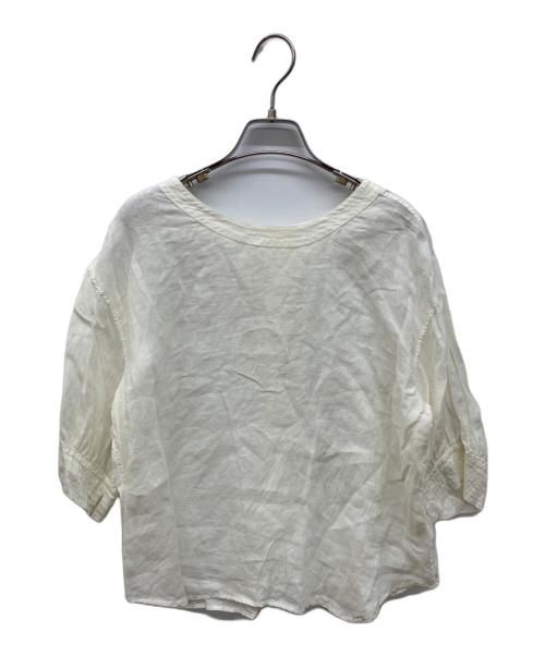 GRANDMA MAMA DAUGHTER（グランマママドーター）GRANDMA MAMA DAUGHTER (グランマママドーター) 2WAYパフスリーブブラウス ホワイト サイズ:１の古着・服飾アイテム