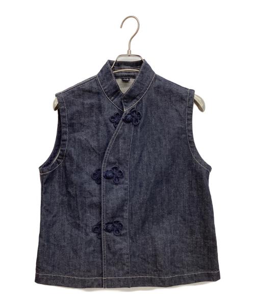 45R（フォーティファイブ・アール）45R (フォーティファイブ・アール) ライ麦デニムのクローバーノットキャミ インディゴ サイズ:2の古着・服飾アイテム