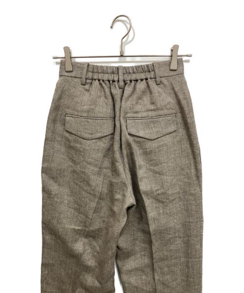 qualite（カリテ）qualite (カリテ) ラメリネンタックパンツ グレー サイズ:34の古着・服飾アイテム
