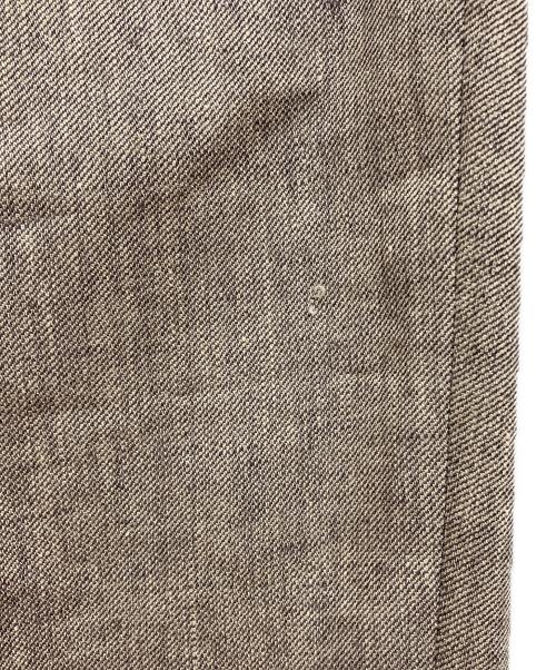 qualite（カリテ）qualite (カリテ) ラメリネンタックパンツ グレー サイズ:34の古着・服飾アイテム