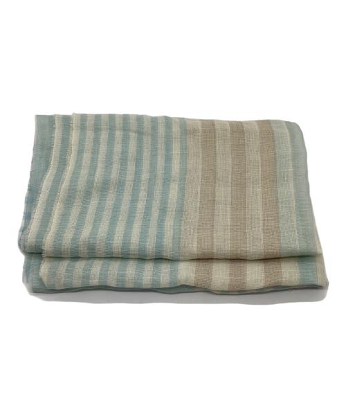 OLD ENGLAND（オールドイングランド）OLD ENGLAND (オールドイングランド) JOHNSTONS (ジョンストンズ) 大判ストール スカイブルーの古着・服飾アイテム