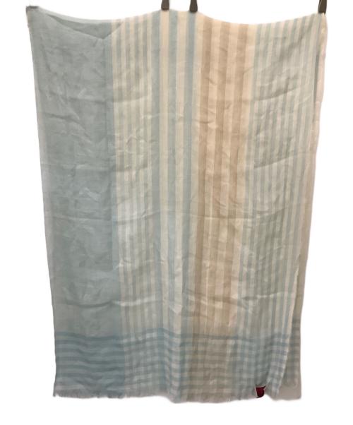 OLD ENGLAND（オールドイングランド）OLD ENGLAND (オールドイングランド) JOHNSTONS (ジョンストンズ) 大判ストール スカイブルーの古着・服飾アイテム