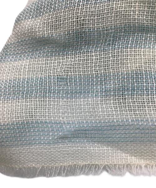 OLD ENGLAND（オールドイングランド）OLD ENGLAND (オールドイングランド) JOHNSTONS (ジョンストンズ) 大判ストール スカイブルーの古着・服飾アイテム