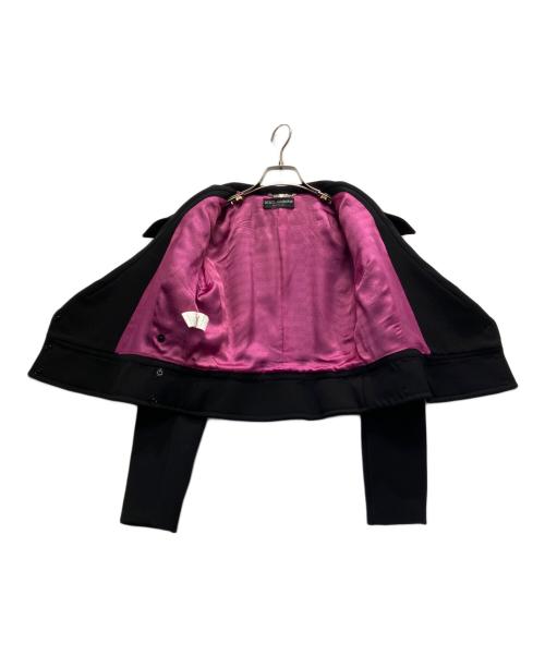 DOLCE & GABBANA（ドルチェ＆ガッバーナ）DOLCE & GABBANA (ドルチェ＆ガッバーナ) ショートウールジャケット ブラック サイズ:38の古着・服飾アイテム