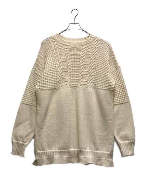 Maison Margiela（メゾンマルジェラ）Maison Margiela (メゾンマルジェラ) CABLE KNIT WOOL SWEATER アイボリー サイズ:Mの古着・服飾アイテム