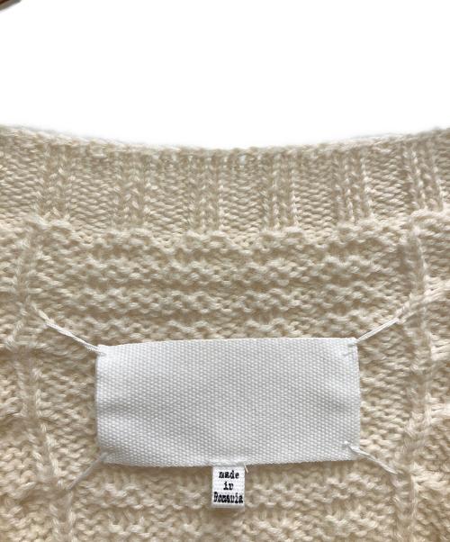 Maison Margiela（メゾンマルジェラ）Maison Margiela (メゾンマルジェラ) CABLE KNIT WOOL SWEATER アイボリー サイズ:Mの古着・服飾アイテム