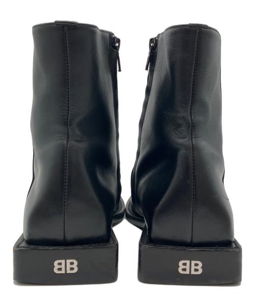 BALENCIAGA（バレンシアガ）BALENCIAGA (バレンシアガ) ロゴサイドジップスクエアトゥ ブラック サイズ:38の古着・服飾アイテム