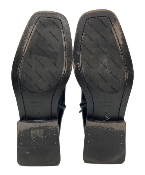 BALENCIAGA（バレンシアガ）BALENCIAGA (バレンシアガ) ロゴサイドジップスクエアトゥ ブラック サイズ:38の古着・服飾アイテム