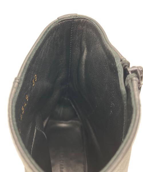 BALENCIAGA（バレンシアガ）BALENCIAGA (バレンシアガ) ロゴサイドジップスクエアトゥ ブラック サイズ:38の古着・服飾アイテム