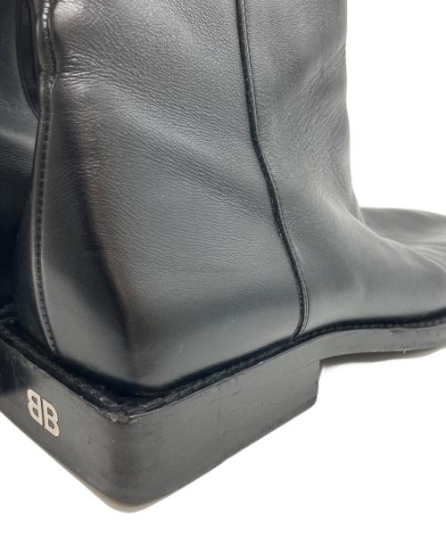 BALENCIAGA（バレンシアガ）BALENCIAGA (バレンシアガ) ロゴサイドジップスクエアトゥ ブラック サイズ:38の古着・服飾アイテム