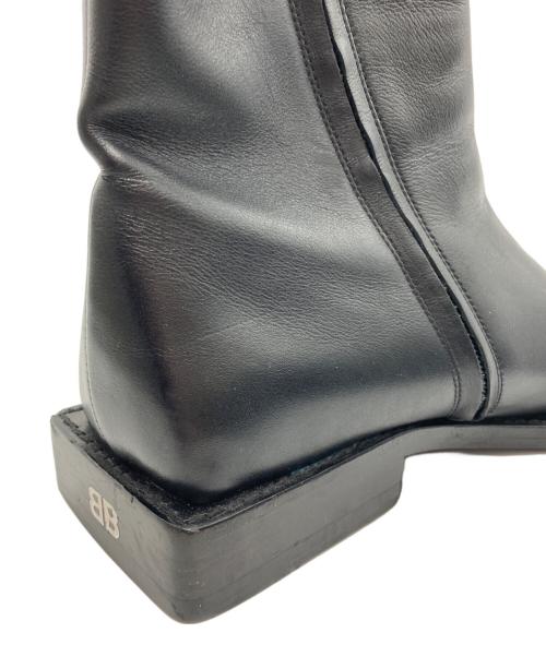 BALENCIAGA（バレンシアガ）BALENCIAGA (バレンシアガ) ロゴサイドジップスクエアトゥ ブラック サイズ:38の古着・服飾アイテム